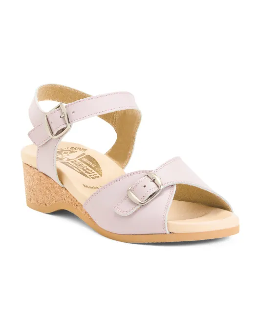 

Удобные кожаные сандалии на танкетке 711 Made In Portugal Eric Michael, цвет Lilac