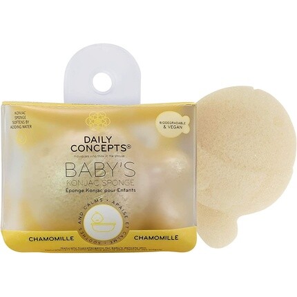 

Губка Daily Baby Fish Konjac, наполненная ромашкой, 23 г - безопасна для нежной детской кожи, Daily Concepts