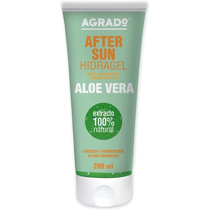 Hydragel Lotion Aftersun Aloe Vera 100% натуральный увлажняющий крем после загара 200 мл - Agrado, Agrado