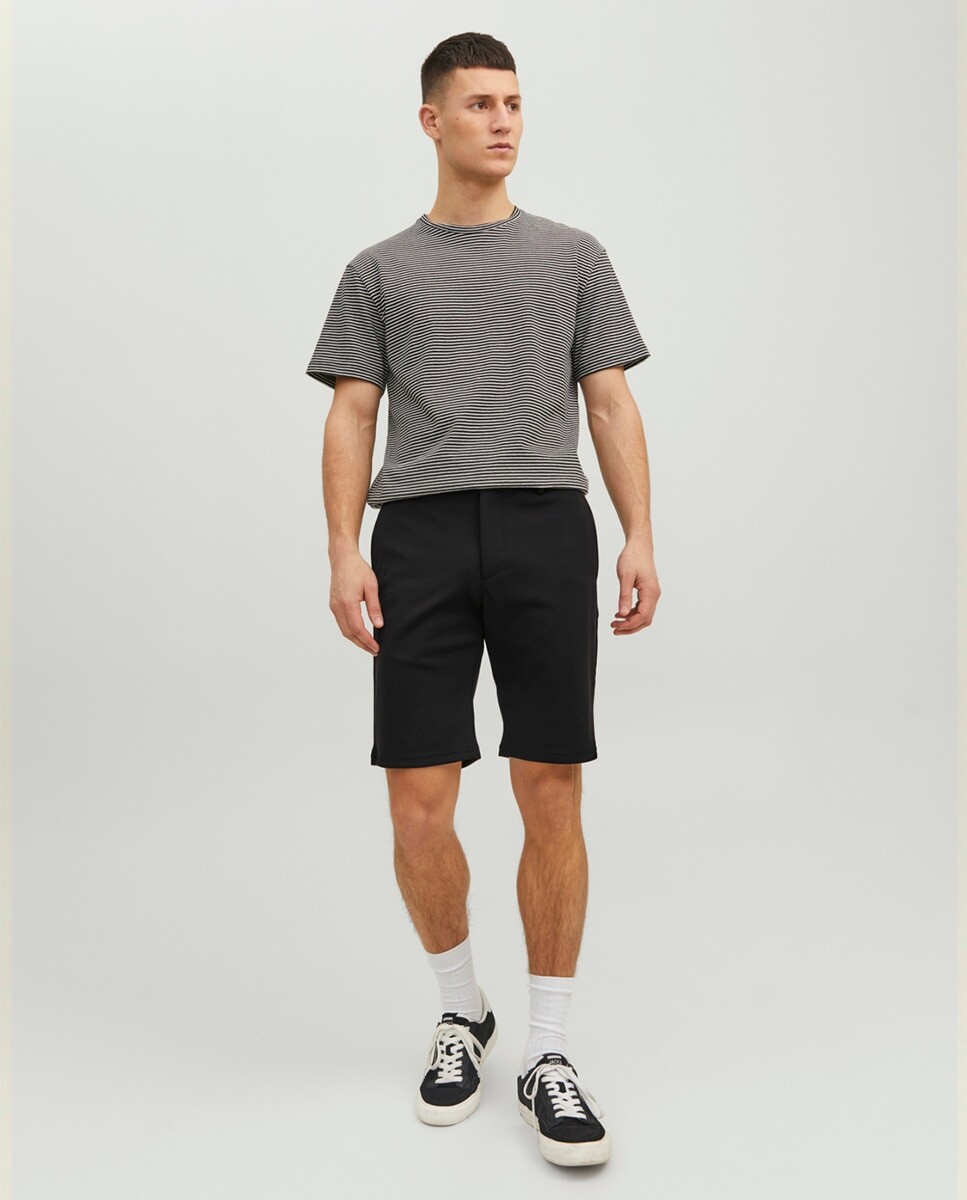 

Мужские однотонные шорты-бермуды Jack & Jones, черный