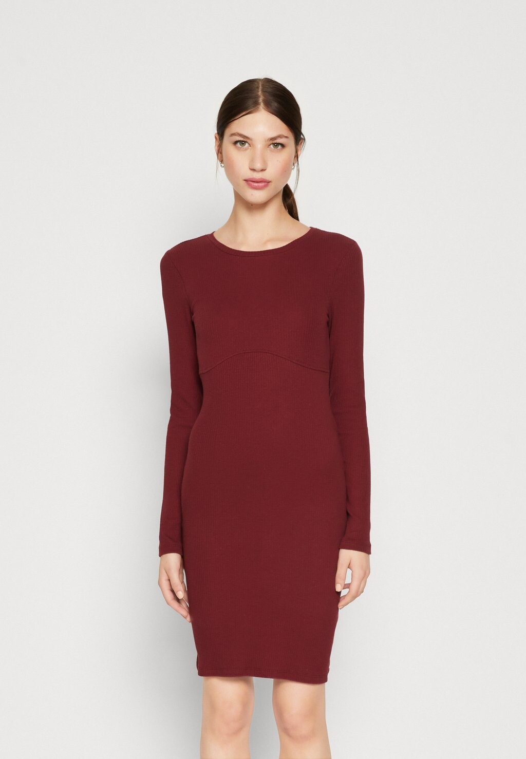 Платье-футляр Pieces PCTEGAN DRESS, цвет tawny port