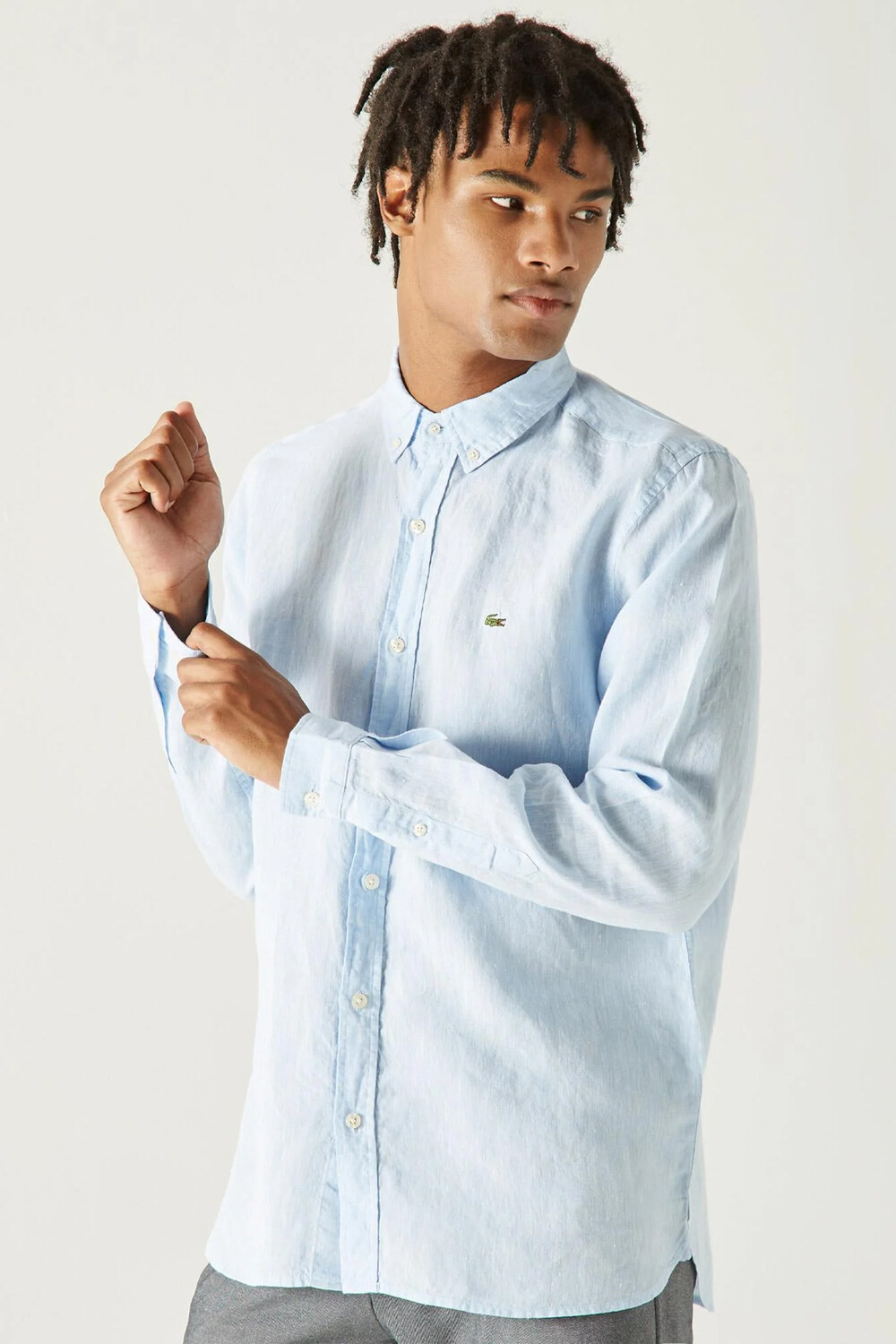 

Рубашка – синяя – стандартного кроя Lacoste, синий