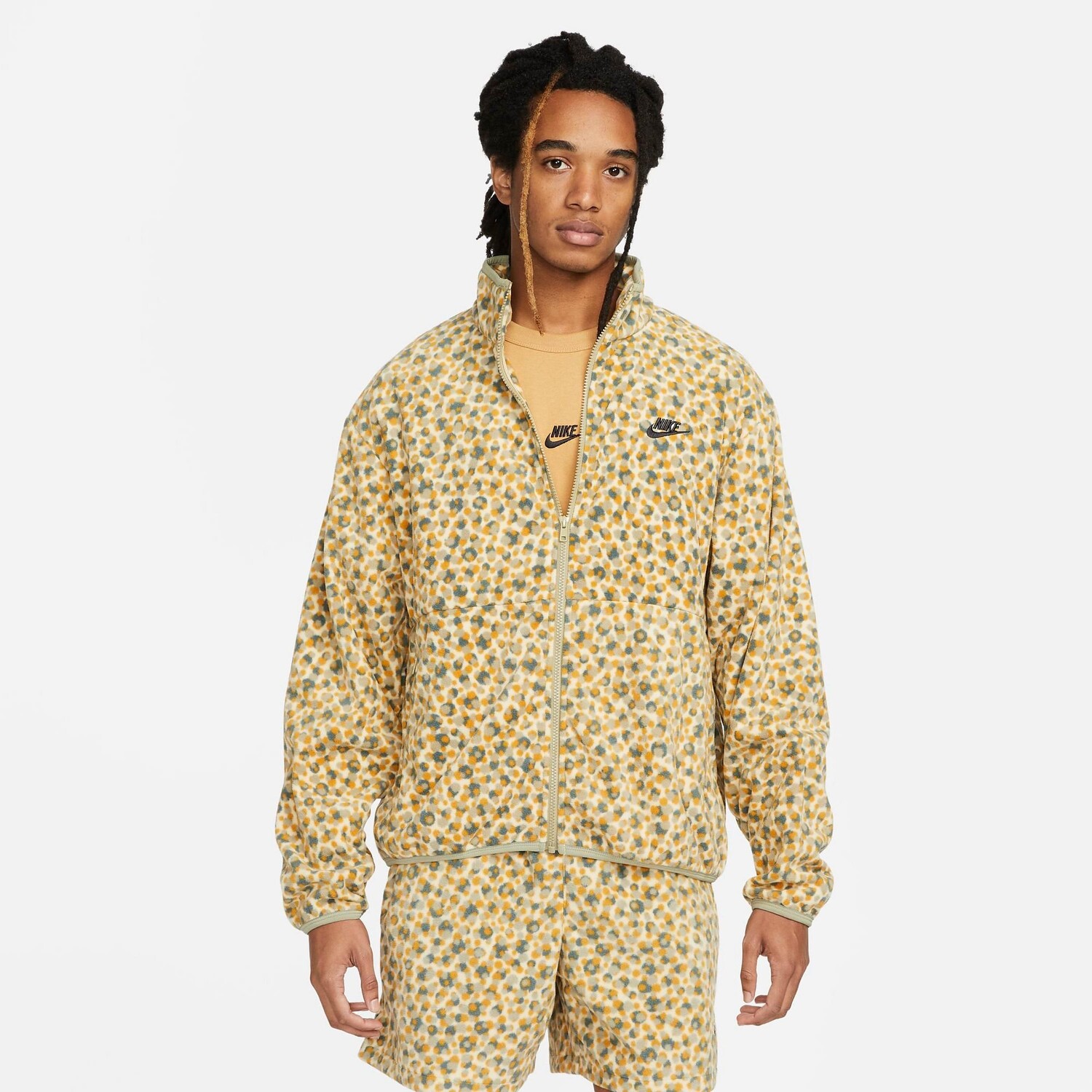 

Мужская куртка с молнией во всю длину Nike Club Fleece+ Dot Futura, желтый
