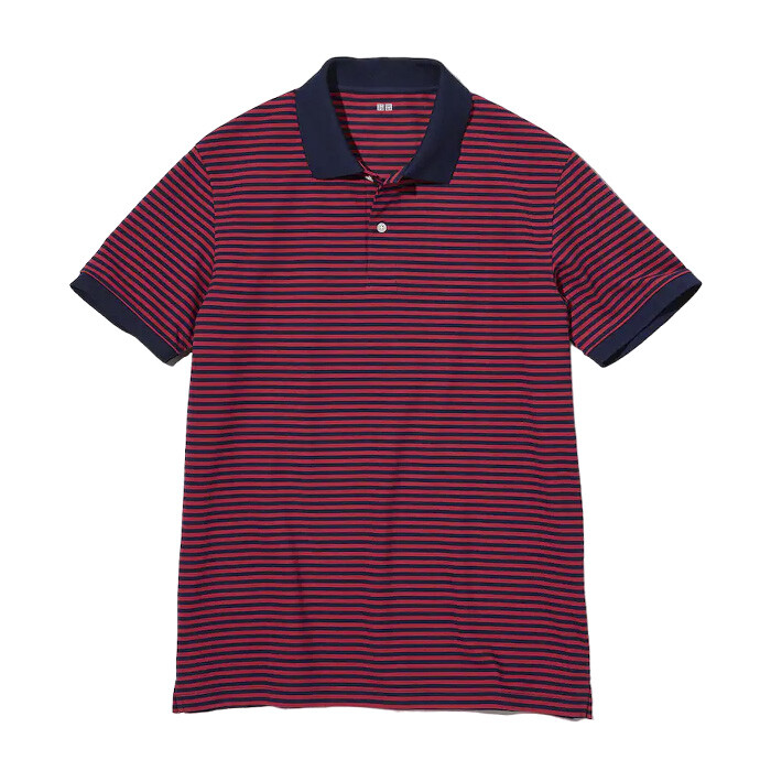 

Рубашка-поло Uniqlo Dry Pique Striped, красный