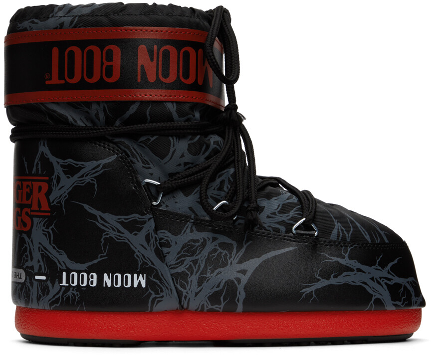 

Black & Red Stranger Things Edition Icon Низкие ботинки Moon Boot