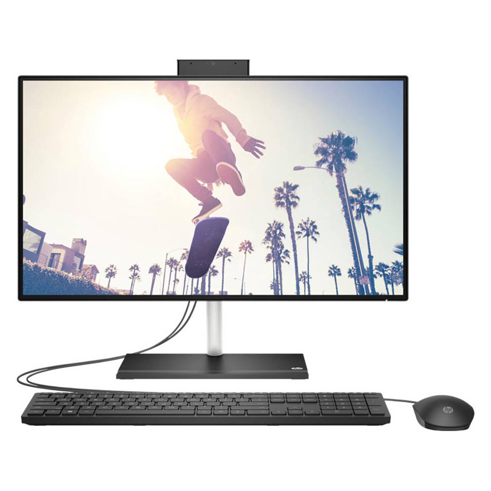 Моноблок HP Bundle AIO 24-CB1022NH, 23.8″, 8Гб/512Гб, i5-1235U, черный,  английская клавиатура