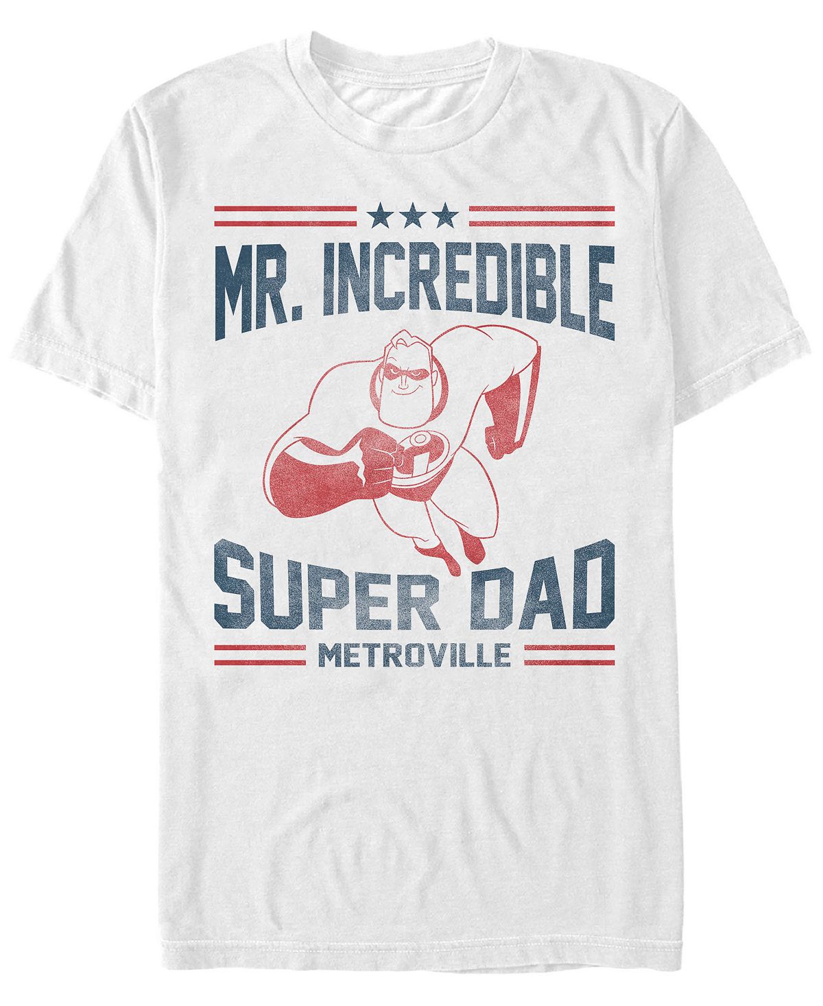 Мужская футболка с коротким рукавом disney pixar the incredibles mr. super dad metroville Fifth Sun, белый earle phil superdad s day off
