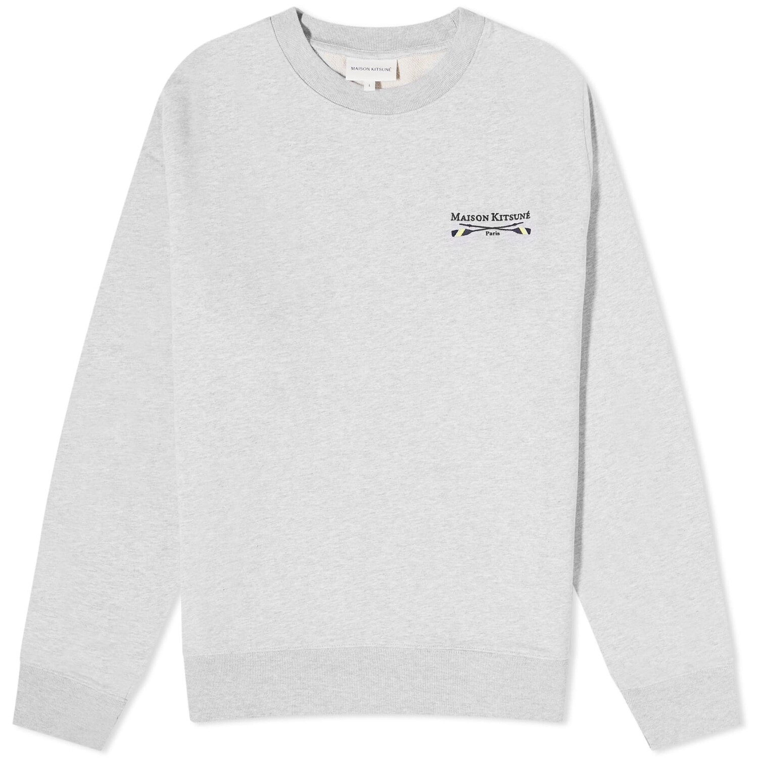 

Свитшот Maison Kitsune Oars Regular Crew, светло-серый