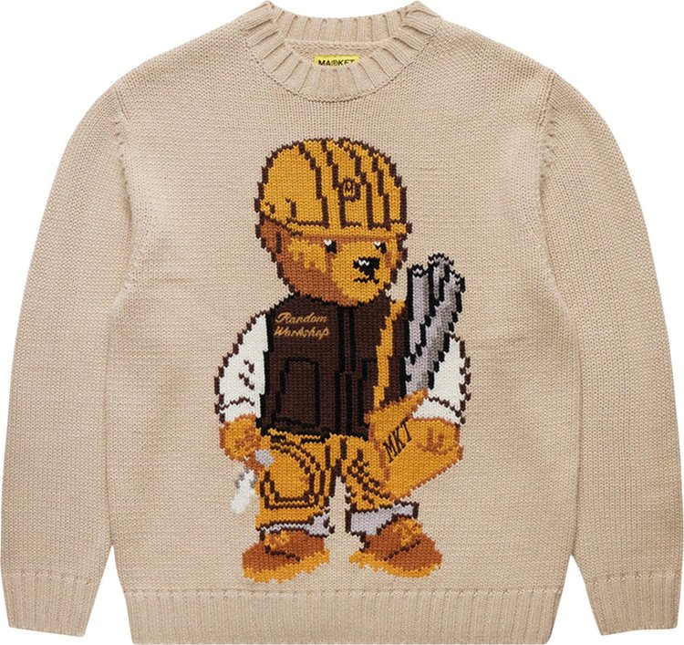 Свитер Market Workshop Bear Knit Sweater 'Cream', кремовый