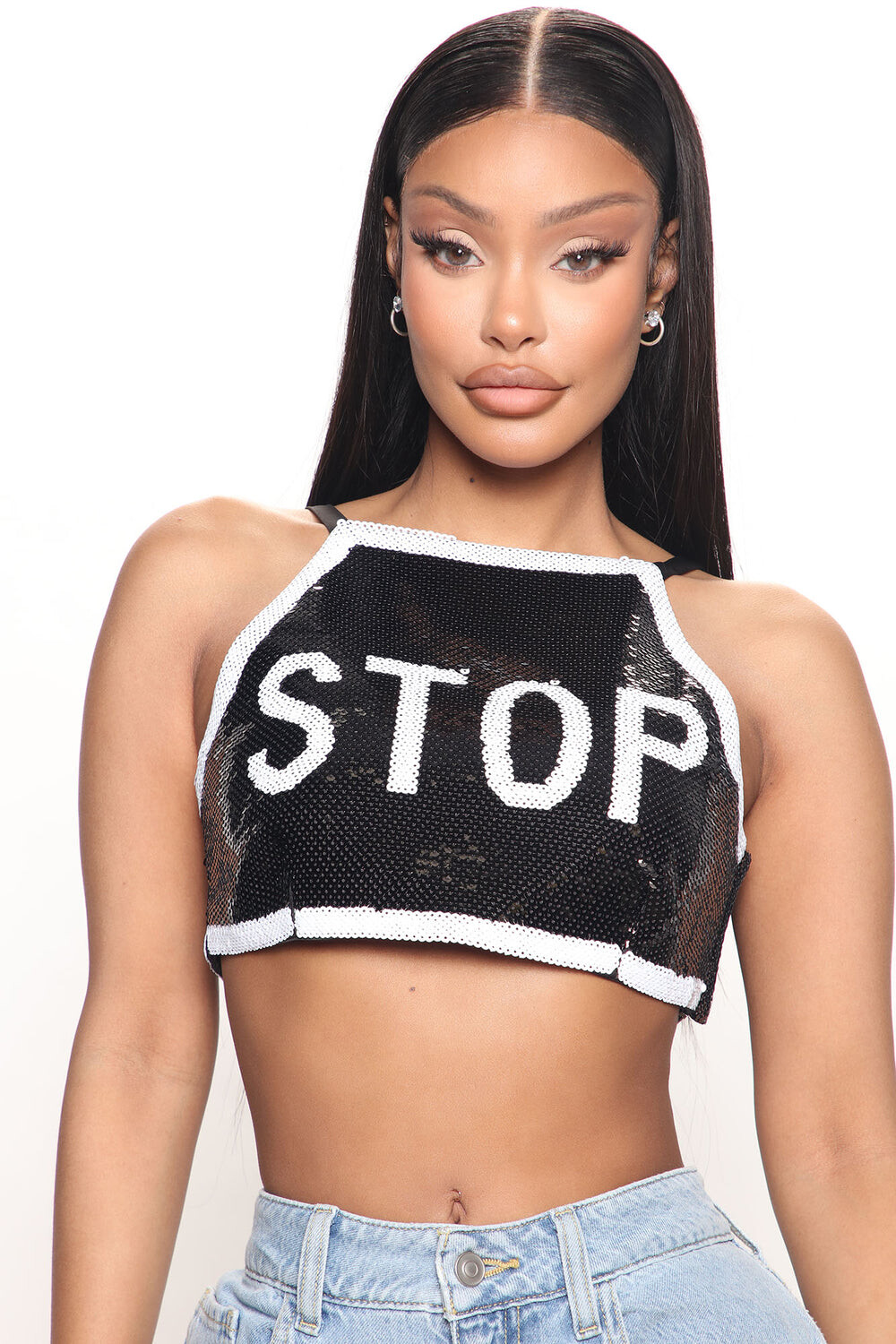 

Топ Fashion Nova MT019, черный