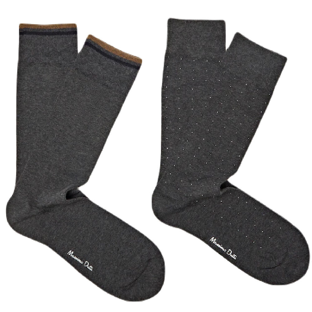 

Комплект носков Massimo Dutti Combined Socks, 2 пары, темно-серый
