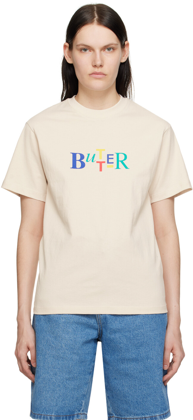 

Бежевая футболка Scope Butter Goods