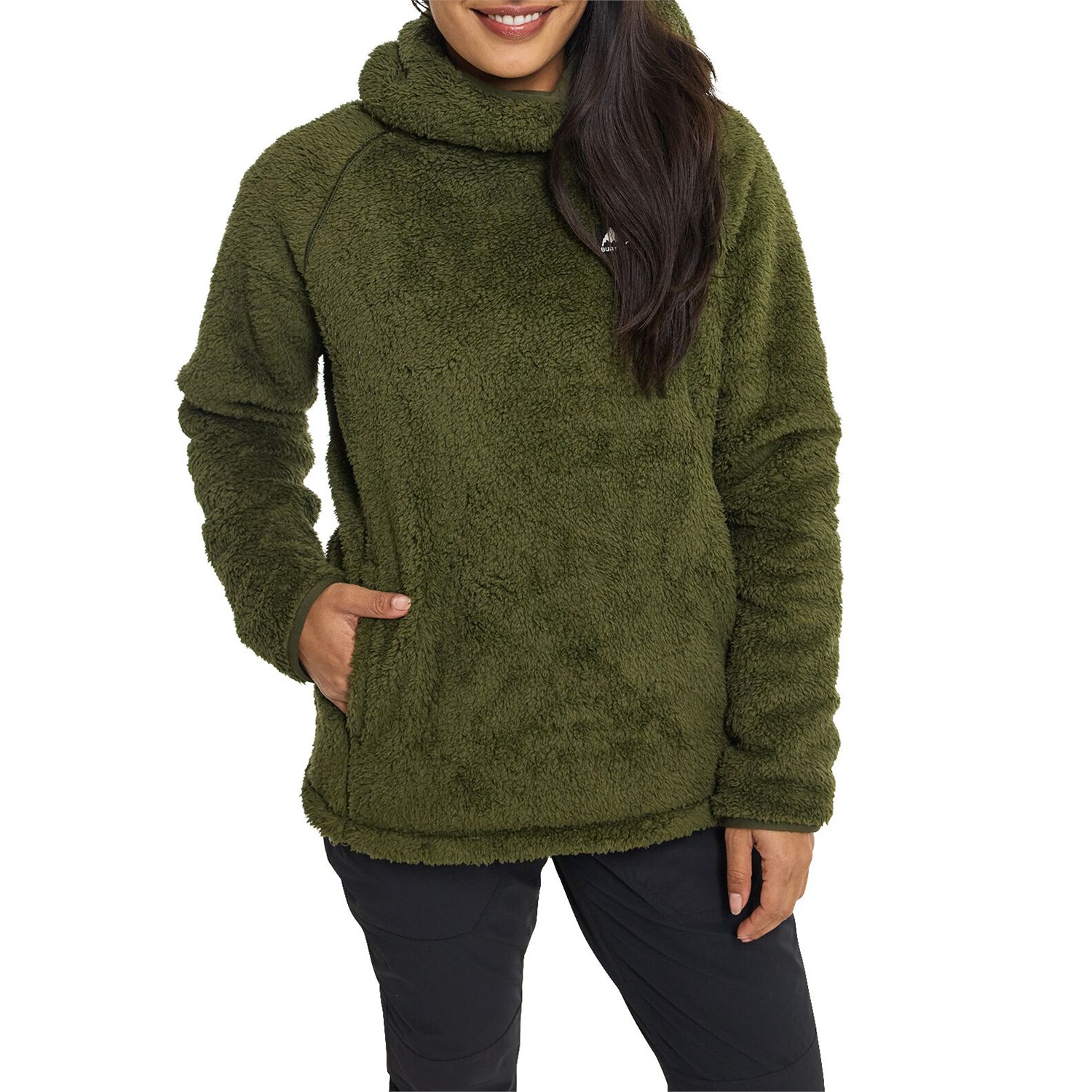 Толстовка Burton Lynx Pullover с капюшоном из флиса, зеленый comfortable sweatshirt drawstring winter autumn casual handsome pullover hoodie men hoodie hoodie