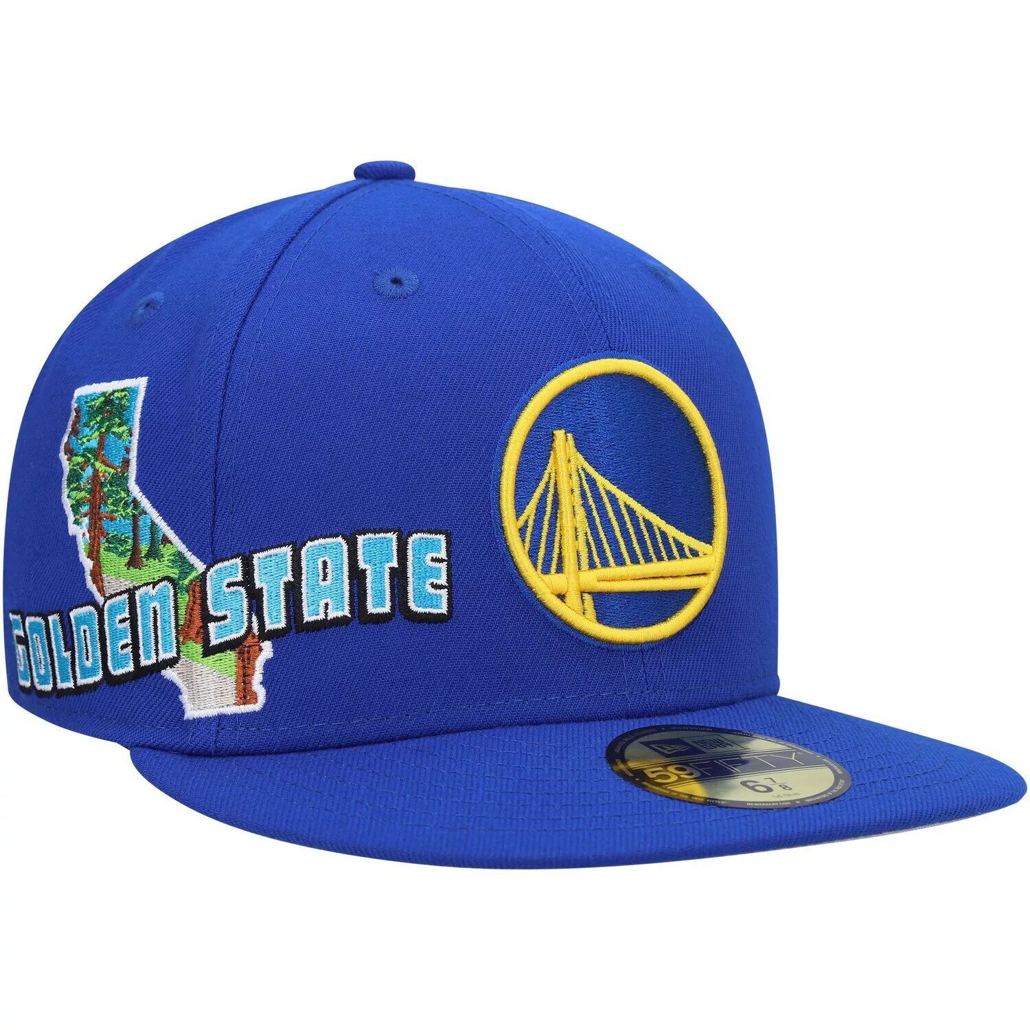 

Мужская приталенная кепка New Era Royal Golden State Warriors Stateview 59FIFTY