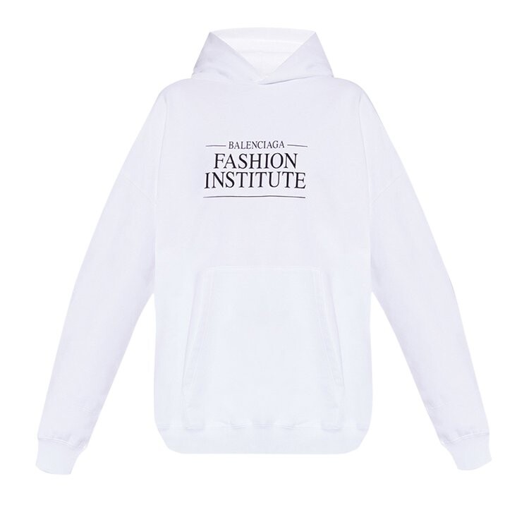 

Худи Balenciaga Hoodie 'White/Black', белый