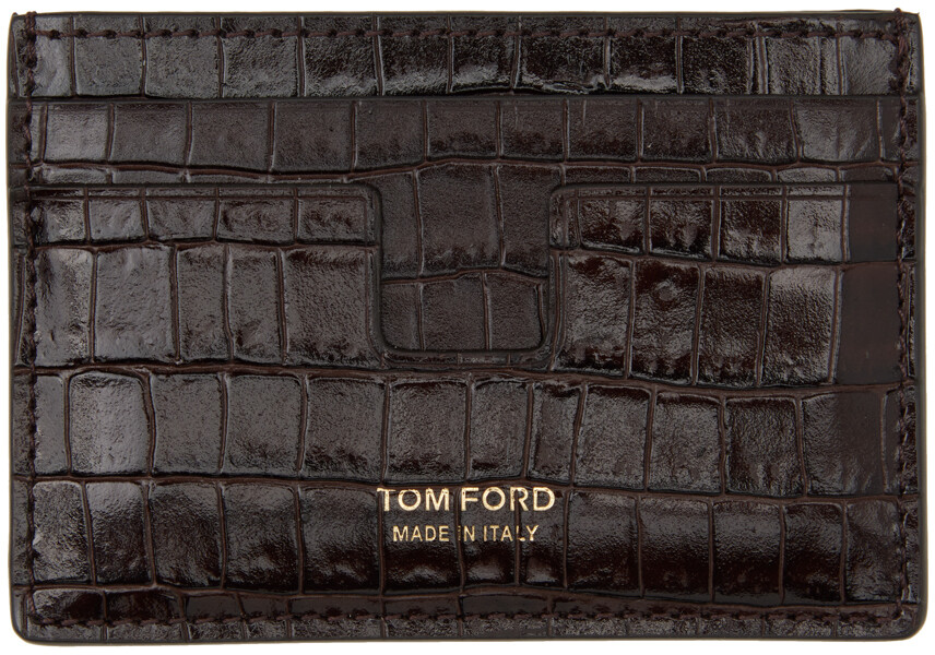 

Коричневая классическая визитница TOM FORD