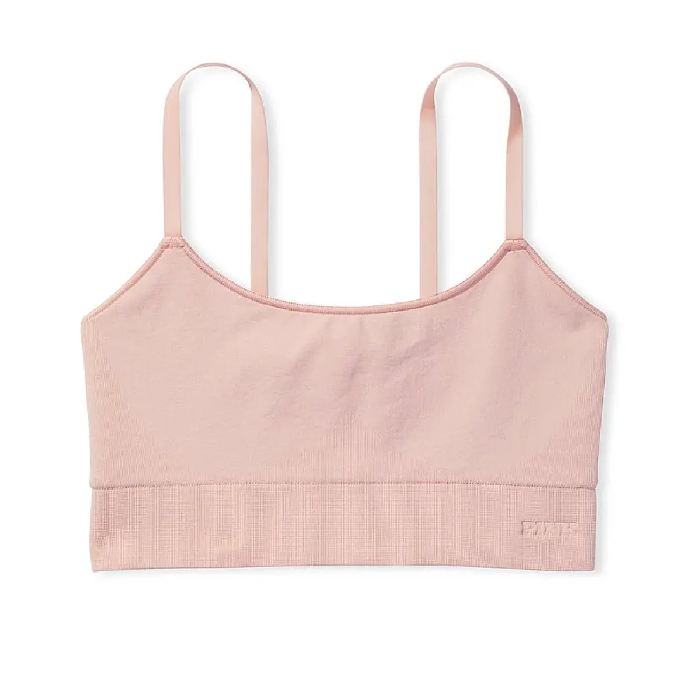 

Топ спортивный Victoria's Secret Pink Seamless Scoop, розовый