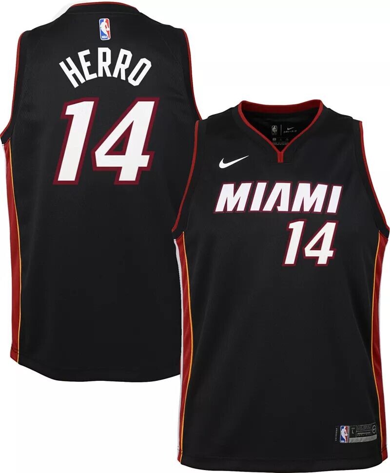 

Черная майка Nike Youth Miami Heat Tyler Herro #14 Dri-FIT Icon Swingman