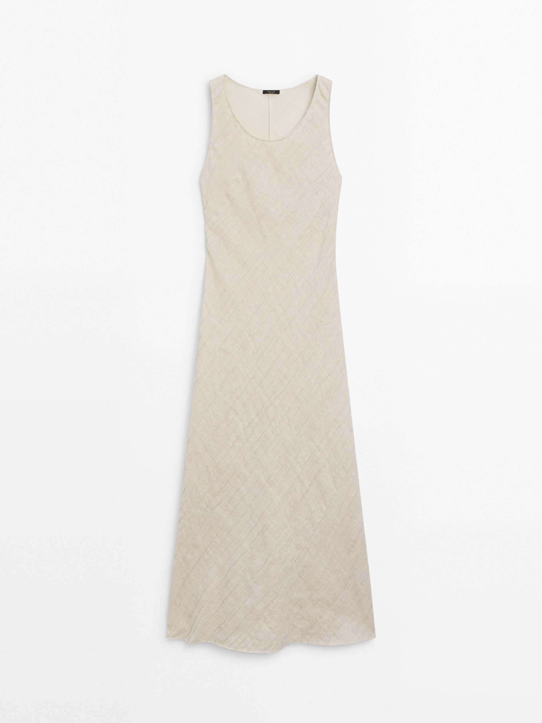 Платье Massimo Dutti Rustic, кремовый