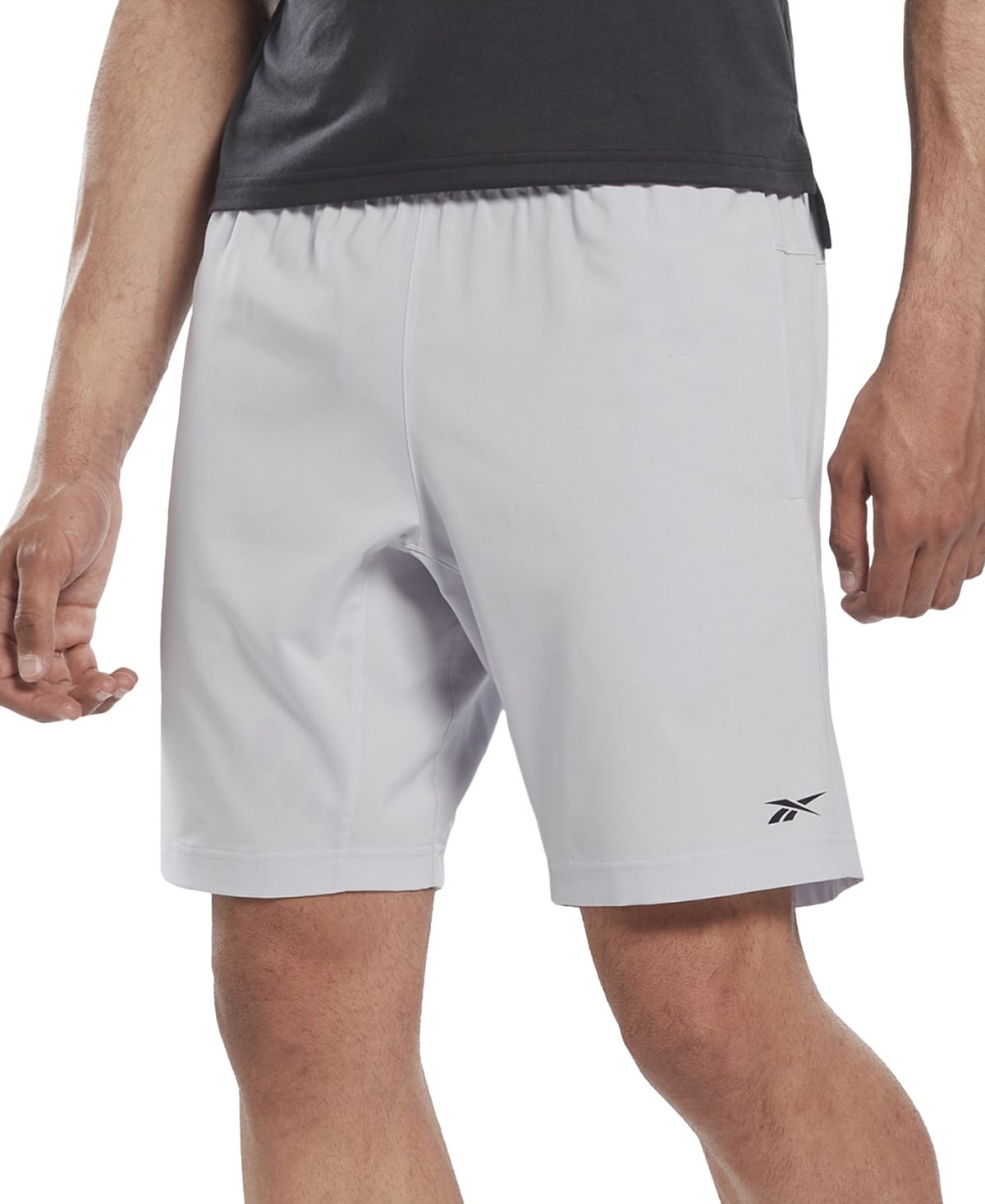 Мужские шорты Reebok Regular Fit Moisture Wicking 9 Drawstring, серый - фото