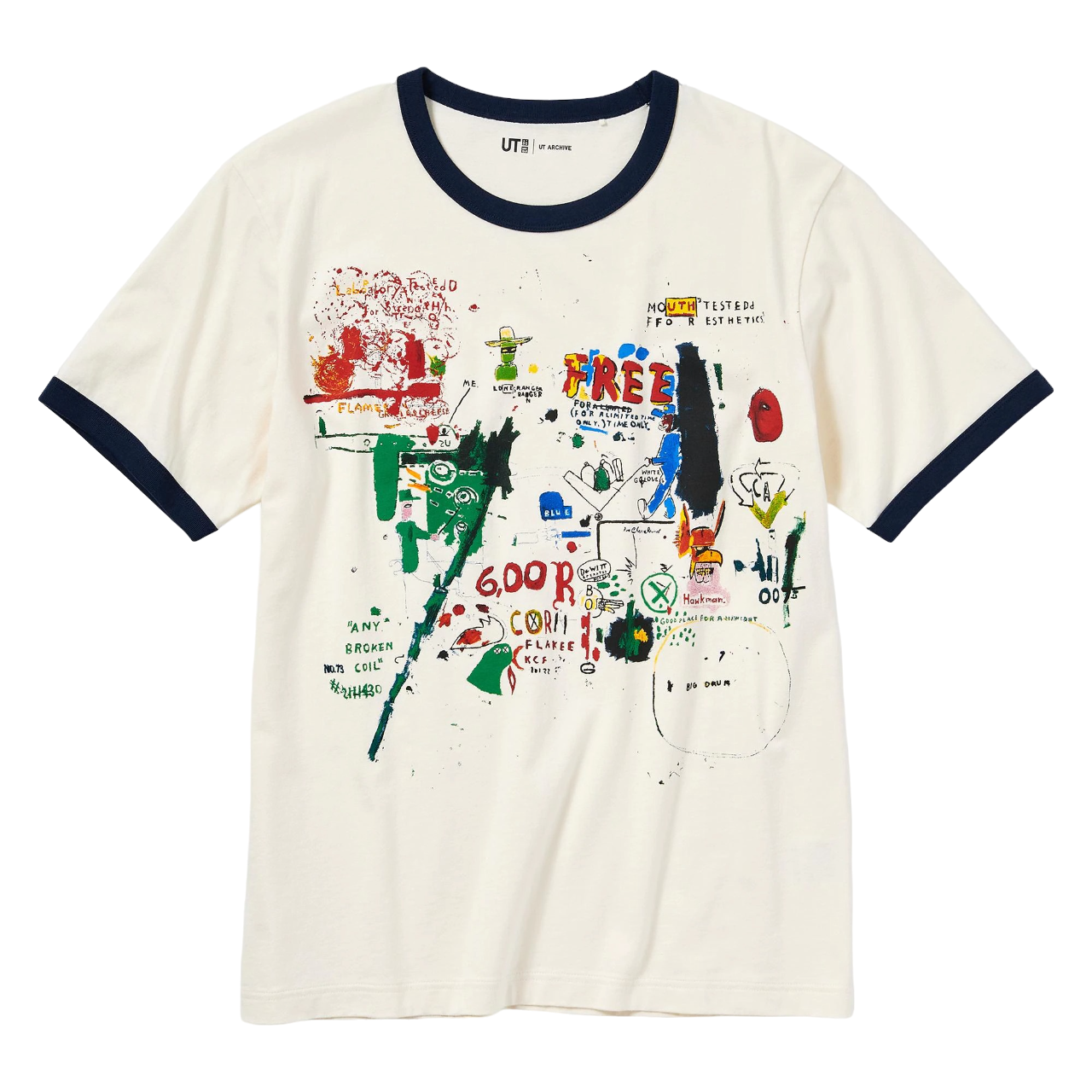 Футболка Uniqlo UT NY Pop Art (Jean-Michel Basquiat), кремовый цена и фото
