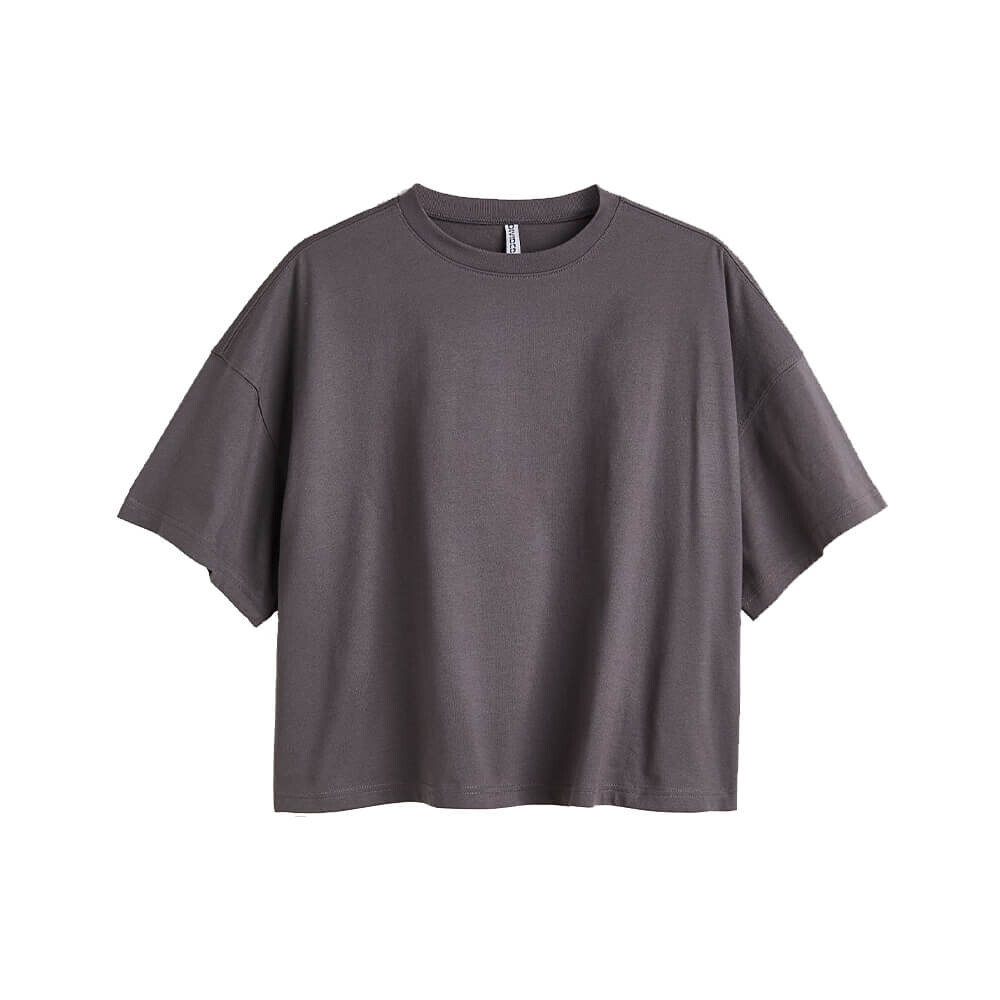 

Футболка H&M+ Cotton, тёмно-серый