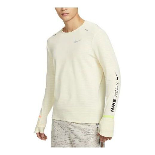 

Футболка Nike M Nk TF Turf Rpl Elmnt Crew Tip Tee FB1829-113, бежевый