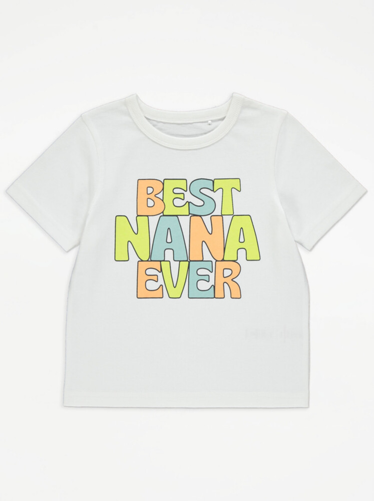 

Белая футболка со слоганом Best Nana Ever George., белый