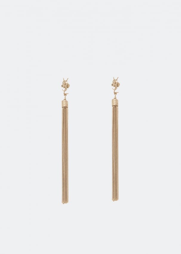 

Серьги SAINT LAURENT Monogramme earrings, золотой