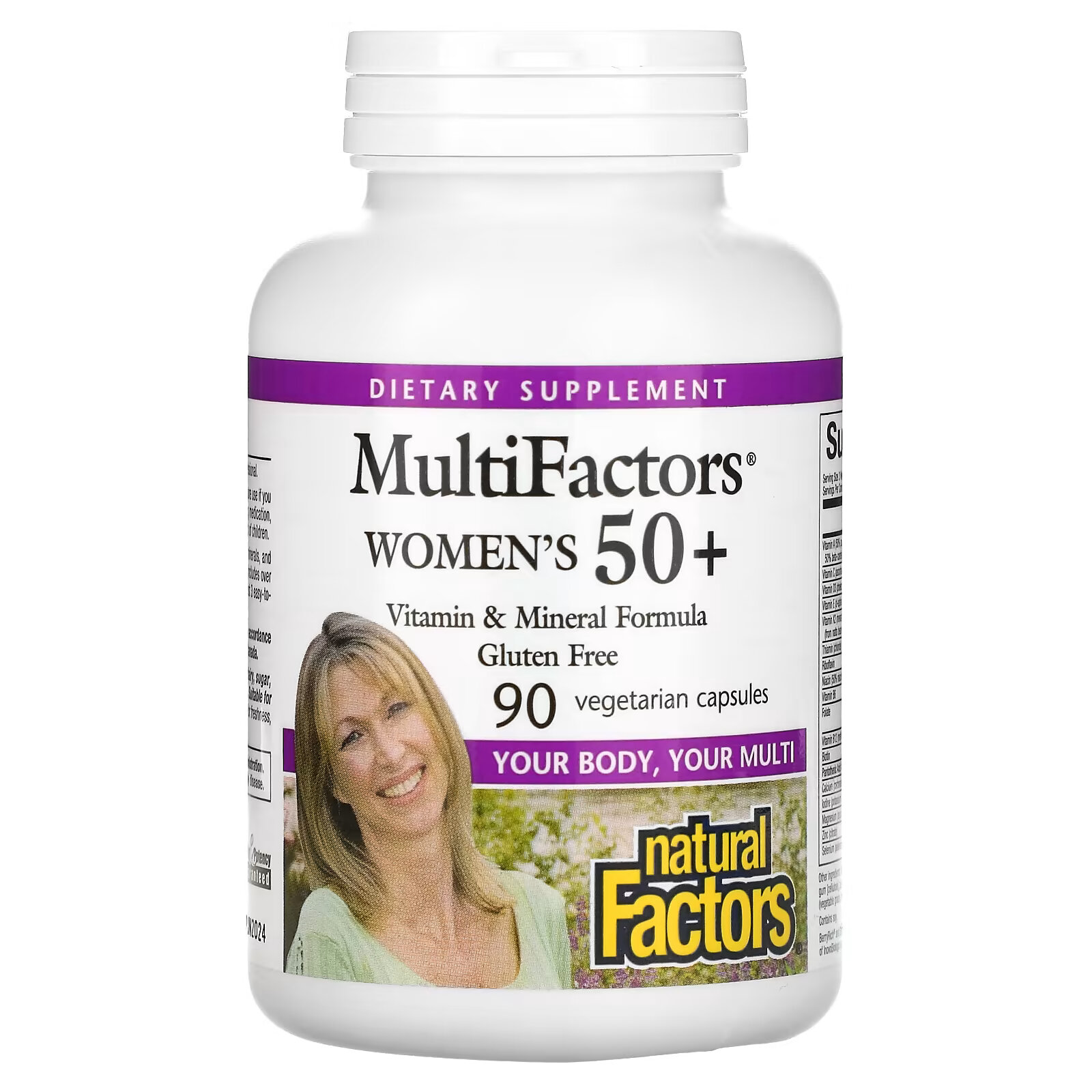 Natural Factors, MultiFactors, для женщин старше 50 лет, 90 вегетарианских капсул natural factors multifactors для женщин старше 50 лет 90 вегетарианских капсул