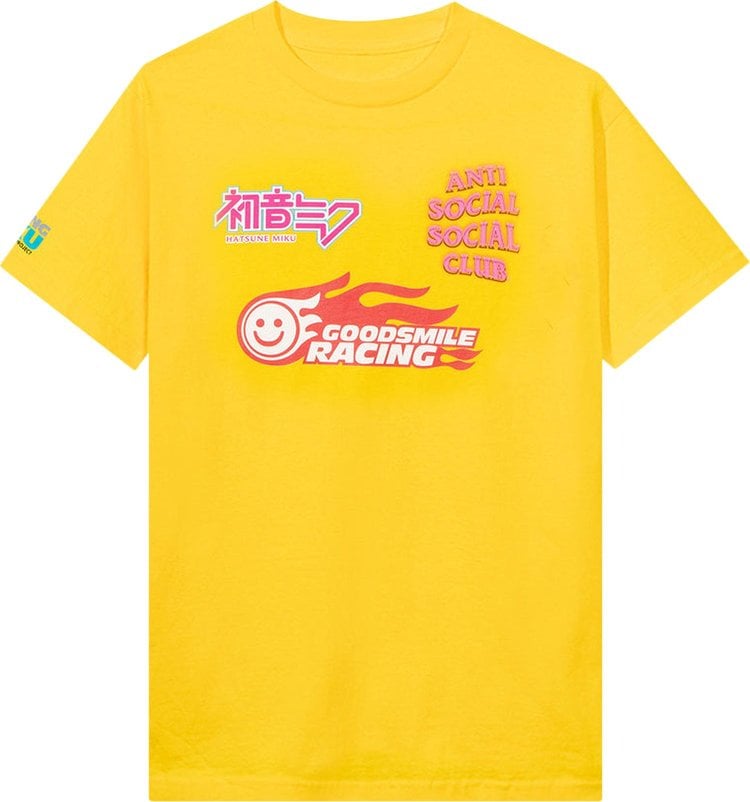 Футболка Anti Social Social Club x Good Smile Racing Logo Tee 'Yellow', желтый - фото