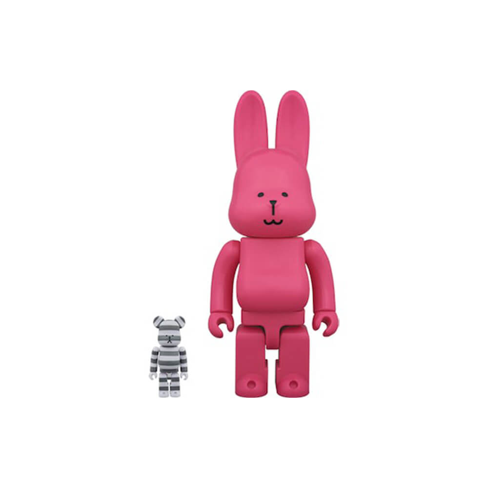 Фигурка Bearbrick Rabbrick Craftholic 100% & 400% Set, темно-розовый фигура bearbrick medicom toy kiss the spaceman chrome 400% and 100%