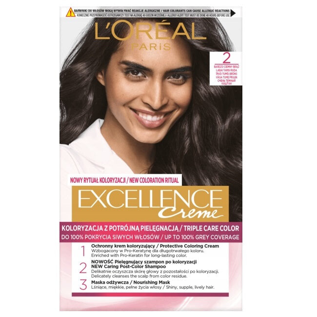 

L'Oreal Paris Краска для волос Excellence Creme 2 Очень темно-русый