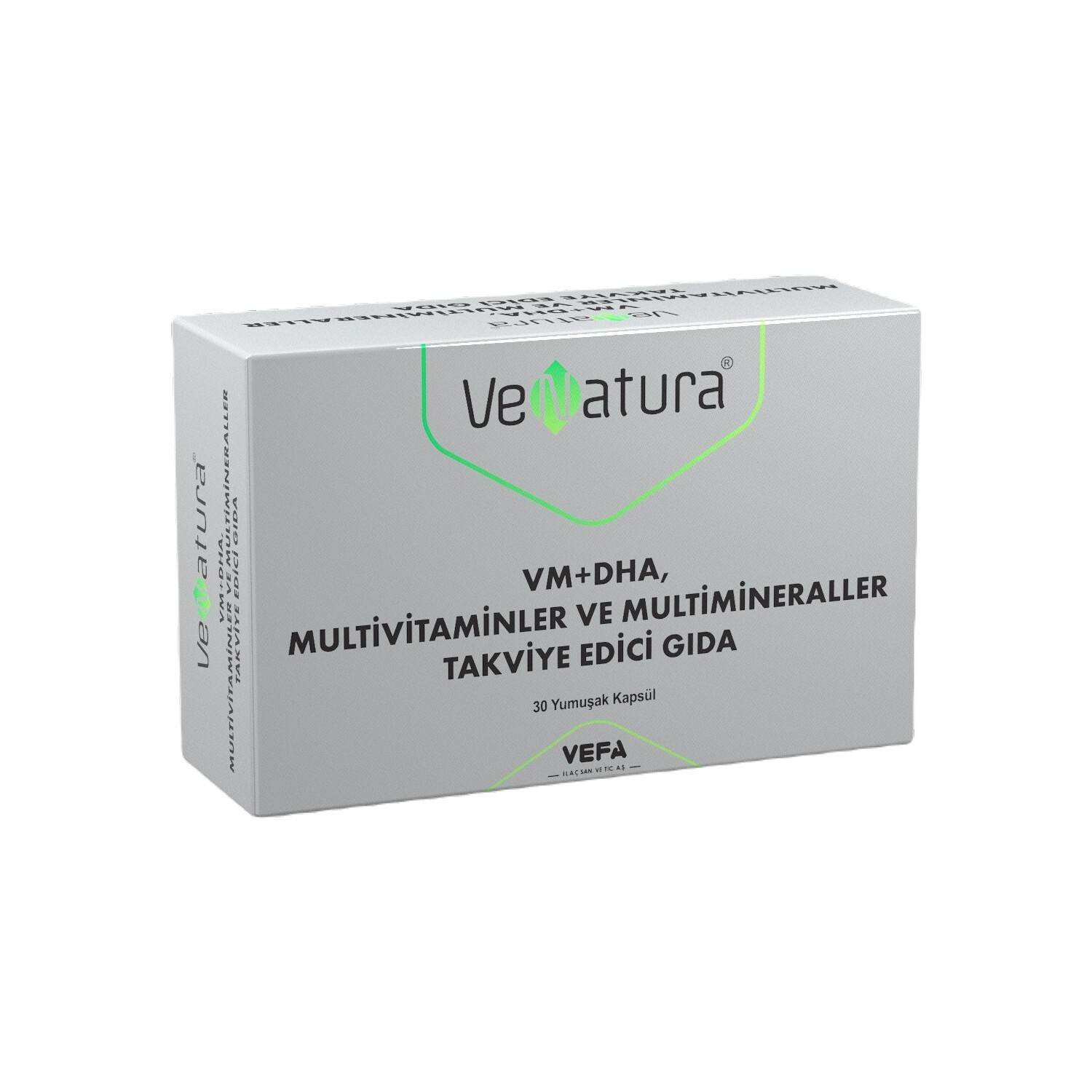 

Venatura Vm+Dha, мультивитамины и мультиминералы, дополнительный пищевой продукт, 30 капсул