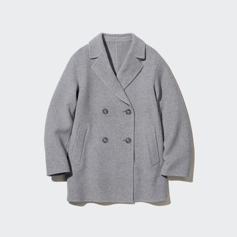 

Пальто Uniqlo Wool Blend, серый