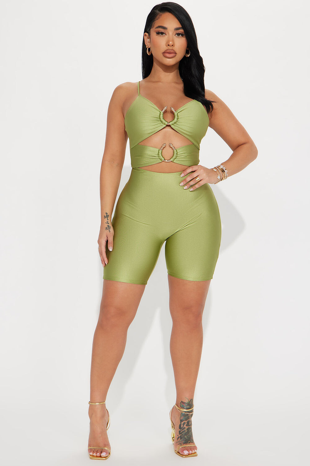 

Комбинезон Fashion Nova R24382, шалфей