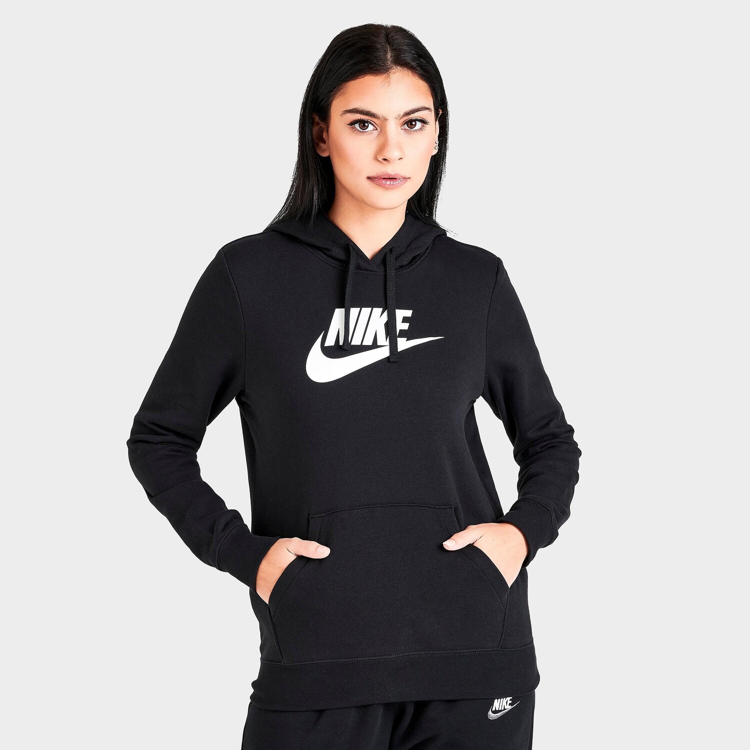 

Женская флисовая толстовка с капюшоном Nike Sportswear Logo Club, черный