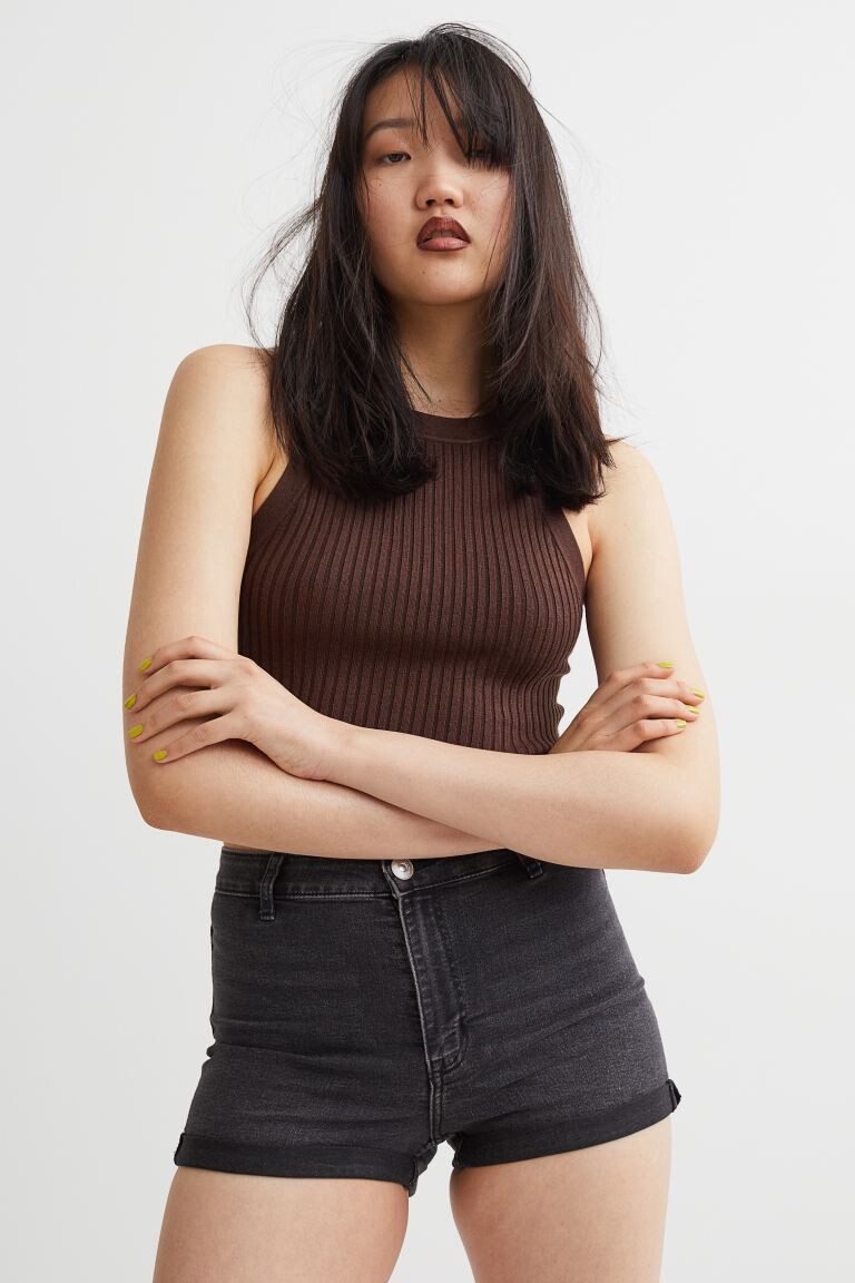 

Шорты с высокой талией H&M, темно-серый