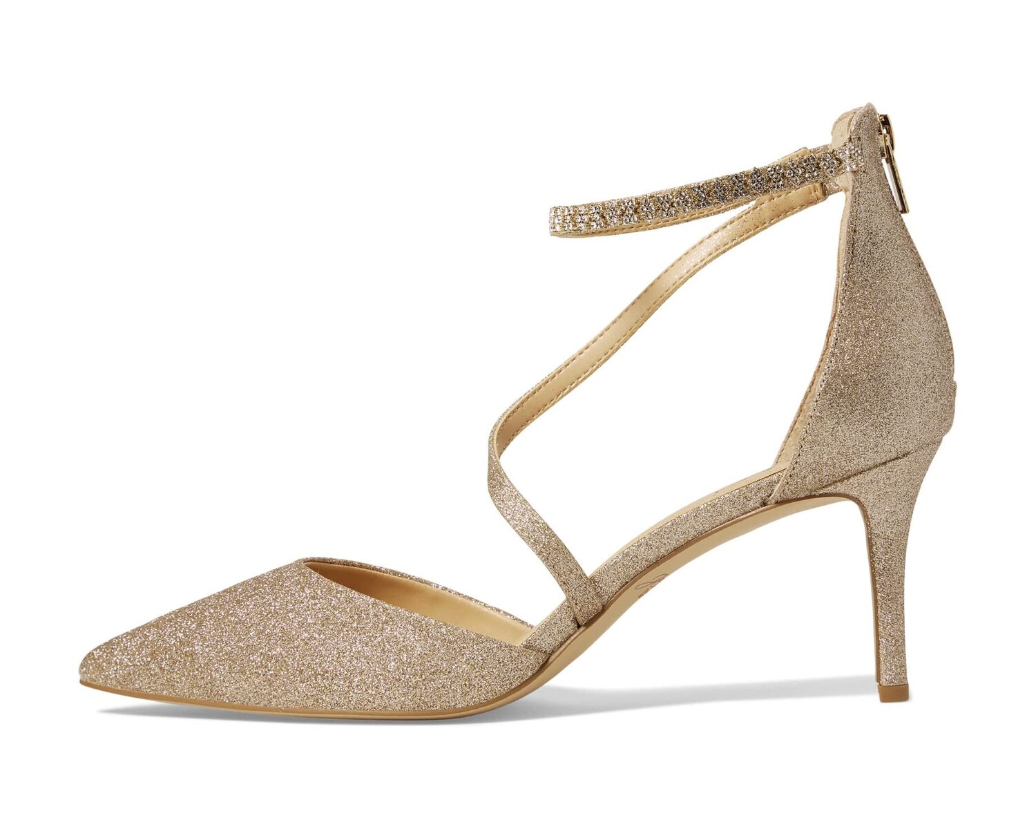 

Туфли на каблуках Alaia Jewel Badgley Mischka, светло-золотой
