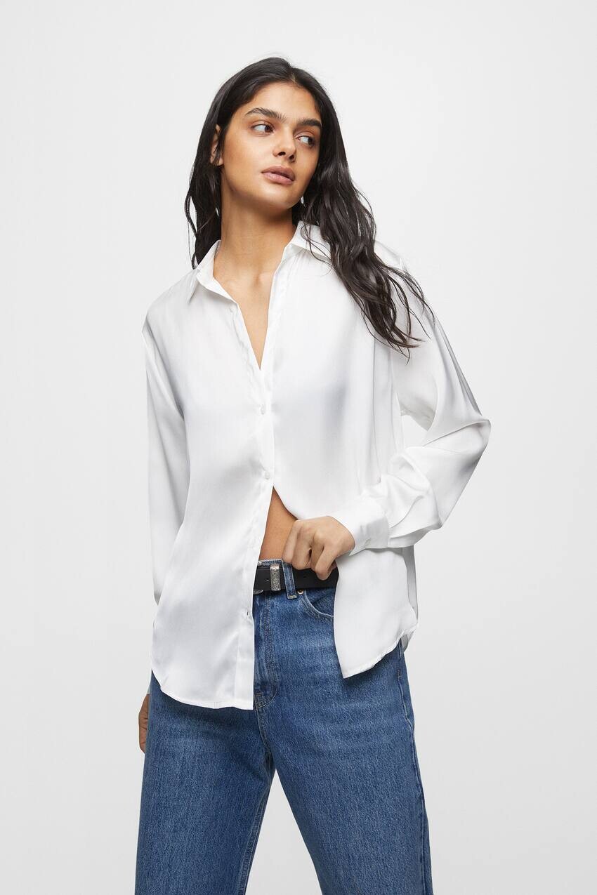 

Атласная рубашка Pull&Bear