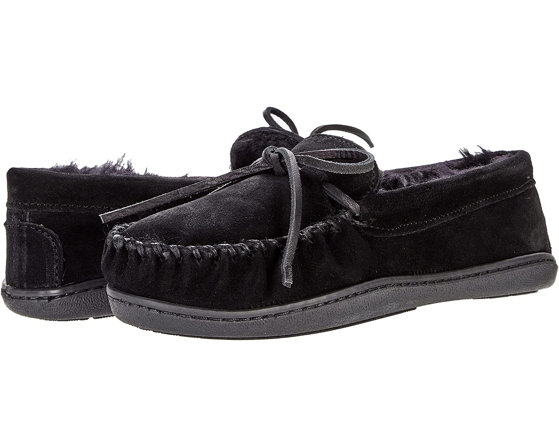 Minnetonka sheepskin sales hardsole moc