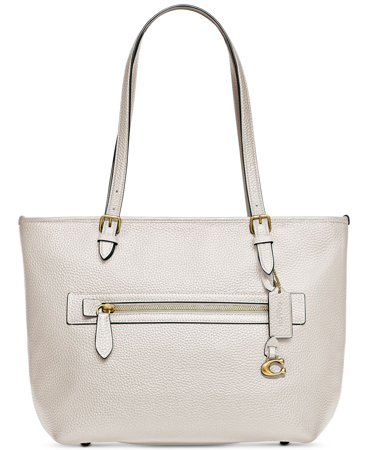 Сумка COACH Polished Pebble Leather Taylor Tote, белый – купить по выгодным  ценам с доставкой из-за рубежа через сервис «CDEK.Shopping»