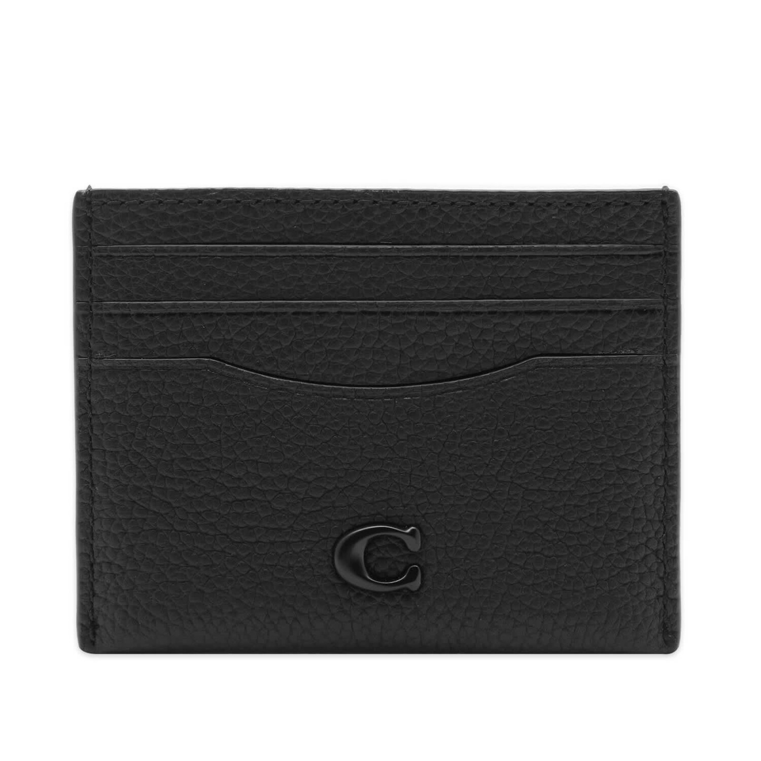 

Картхолдер Coach, цвет Black Pebble Leather