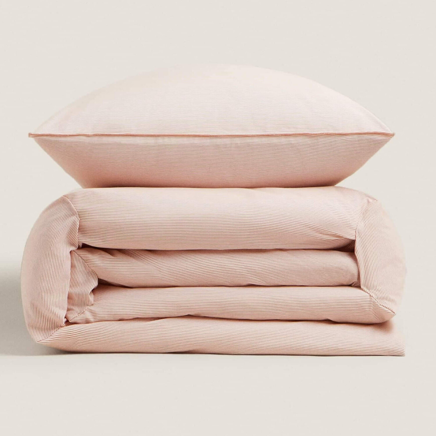 

Пододеяльник в полоску Zara Home, розовый