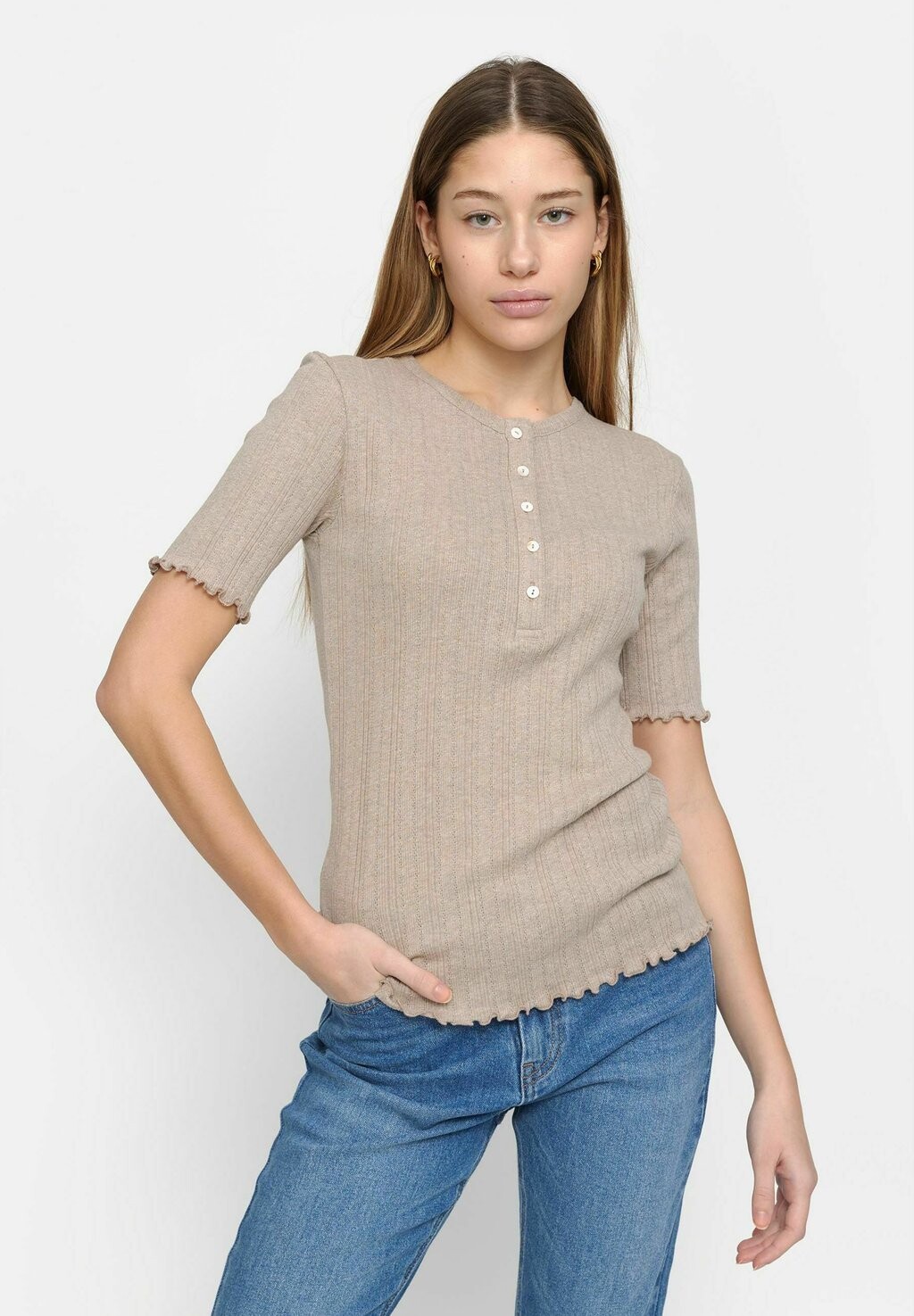 

Футболка базовая ATALINA Soft Rebels, цвет safari