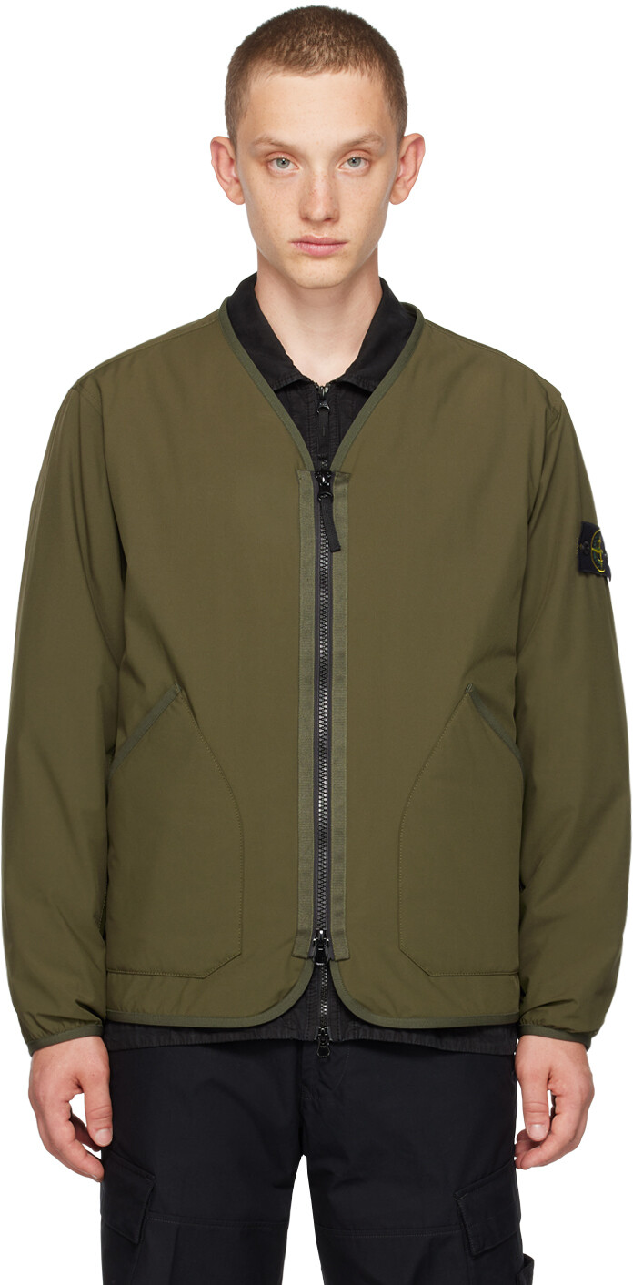 

Утепленная куртка цвета хаки Stone Island