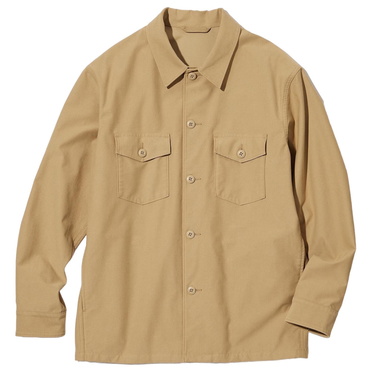 

Куртка-рубашка Uniqlo Jersey Overshirt, коричневый