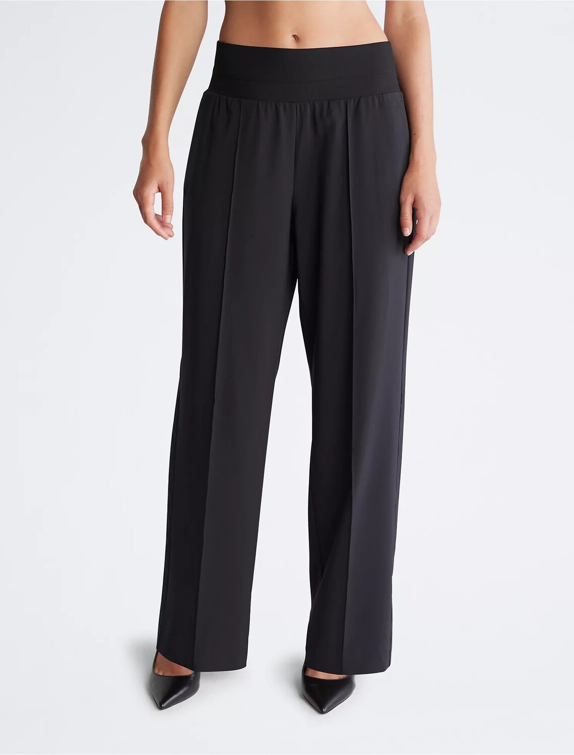 

Брюки Calvin Klein Modern Commute Wide Leg, черный