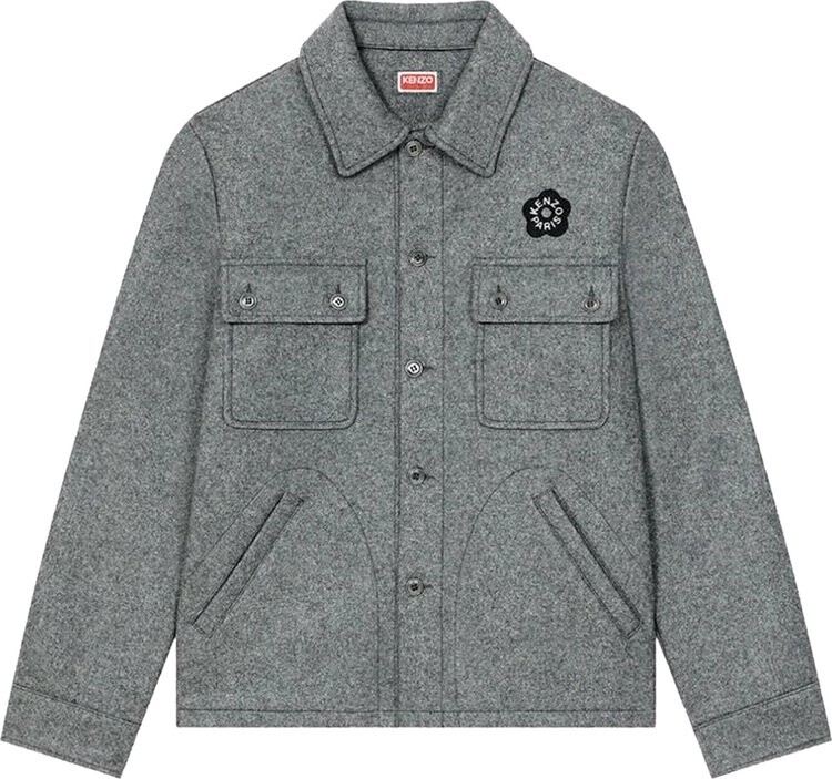 

Рубашка Kenzo Overshirt 'Anthracite', серый