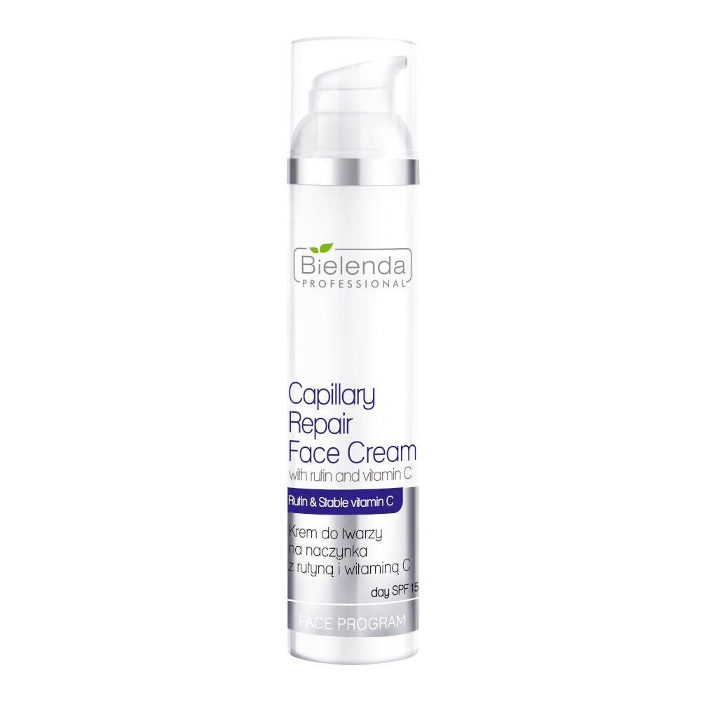 

Bielenda Professional Capillary Repair Face Cream крем для лица от капилляров с рутином и витамином С SPF15 100мл